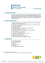 PCF2123BS datasheet pdf NXP Semiconductors