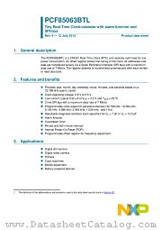 PCF85063BTL datasheet pdf NXP Semiconductors