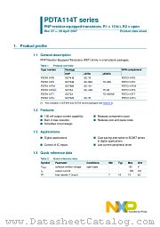 PDTA114TE datasheet pdf NXP Semiconductors