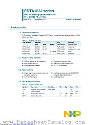 PDTA123JU datasheet pdf NXP Semiconductors