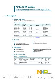 PDTA124XU datasheet pdf NXP Semiconductors