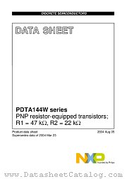 PDTA144WU datasheet pdf NXP Semiconductors