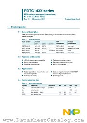 PDTC143XE datasheet pdf NXP Semiconductors