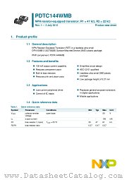 PDTC144WMB datasheet pdf NXP Semiconductors