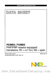 PUMB3 datasheet pdf NXP Semiconductors