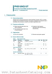 PHB18NQ10T datasheet pdf NXP Semiconductors