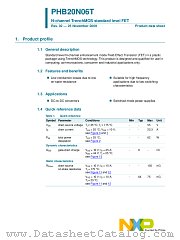 PHB20N06T datasheet pdf NXP Semiconductors