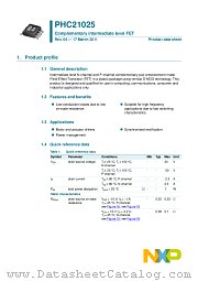 PHC21025 datasheet pdf NXP Semiconductors