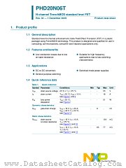 PHD20N06T datasheet pdf NXP Semiconductors