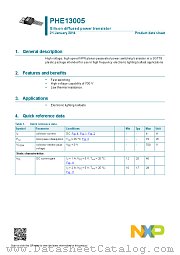 PHE13005 datasheet pdf NXP Semiconductors