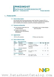 PHKD3NQ10T datasheet pdf NXP Semiconductors