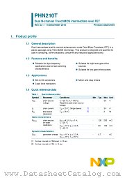 PHN210T datasheet pdf NXP Semiconductors
