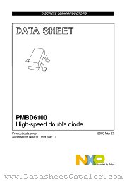PMBD6100 datasheet pdf NXP Semiconductors