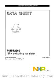 PMBT2369 datasheet pdf NXP Semiconductors