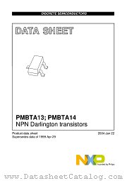PMBTA13 datasheet pdf NXP Semiconductors