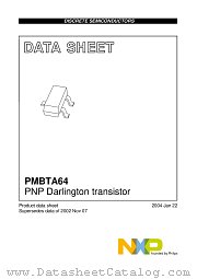 PMBTA64 datasheet pdf NXP Semiconductors