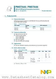 PMSTA06 datasheet pdf NXP Semiconductors