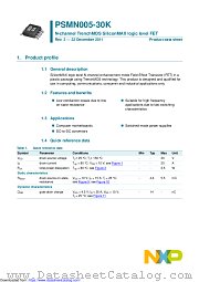 PSMN005-30K datasheet pdf NXP Semiconductors