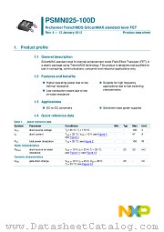 PSMN025-100D datasheet pdf NXP Semiconductors