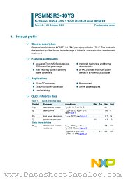 PSMN3R3-40YS datasheet pdf NXP Semiconductors