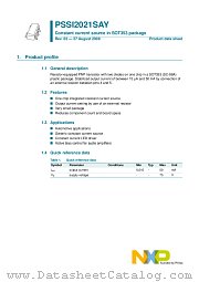 PSSI2021SAY datasheet pdf NXP Semiconductors