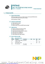 PXTA42 datasheet pdf NXP Semiconductors