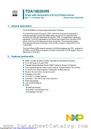 TDA10026HN datasheet pdf NXP Semiconductors