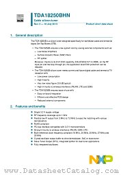 TDA18250BHN datasheet pdf NXP Semiconductors