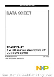 TDA7052AT datasheet pdf NXP Semiconductors