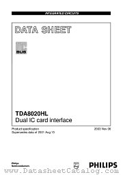 TDA8020HL datasheet pdf NXP Semiconductors