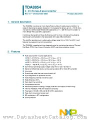 TDA8954J datasheet pdf NXP Semiconductors