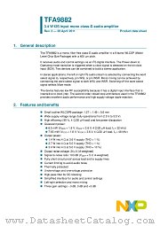 TFA9882UK datasheet pdf NXP Semiconductors