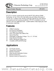 PT2272 datasheet pdf Princeton Technology Corporation