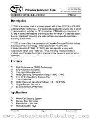 PT2260 datasheet pdf Princeton Technology Corporation