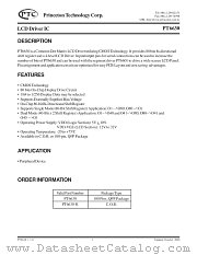 PT6630 datasheet pdf Princeton Technology Corporation