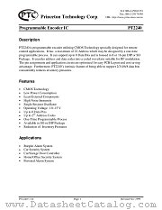 PT2240 datasheet pdf Princeton Technology Corporation