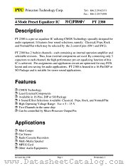 PT2380 datasheet pdf Princeton Technology Corporation
