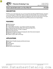 PT2350 datasheet pdf Princeton Technology Corporation