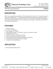 PT6311 datasheet pdf Princeton Technology Corporation