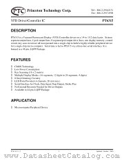 PT6315 datasheet pdf Princeton Technology Corporation