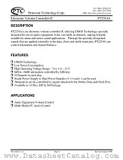 PT2254A datasheet pdf Princeton Technology Corporation
