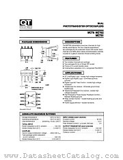MCT61 datasheet pdf QT Optoelectronics