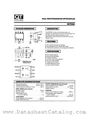 MCT9001 datasheet pdf QT Optoelectronics