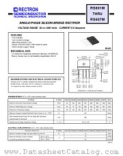 RS606M datasheet pdf Rectron Semiconductor