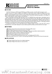 R1211X SERIES datasheet pdf Ricoh
