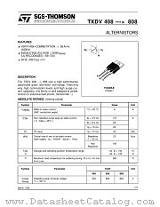 TXDV808 datasheet pdf SGS Thomson Microelectronics