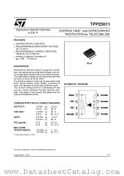 TPP25011 datasheet pdf SGS Thomson Microelectronics