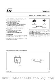 74V1G32 datasheet pdf SGS Thomson Microelectronics