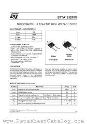 STTA1512PI datasheet pdf SGS Thomson Microelectronics