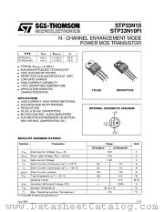 STP33N10 datasheet pdf SGS Thomson Microelectronics